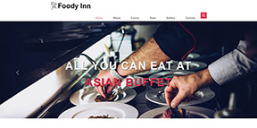欧美风格美食客栈响应式网页模板